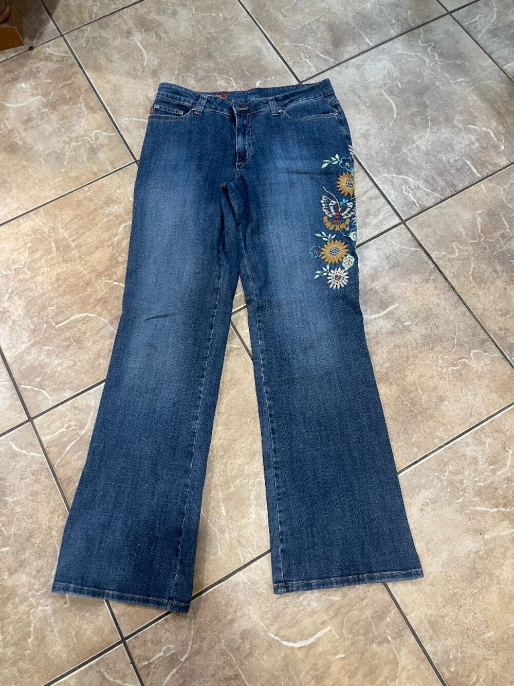 MU Jeans Y2K Embroidered Bootcut Jeans Size 18 32" Inseam